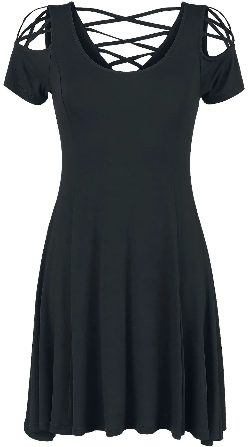 black-premium-by-emp-kleid-schwarz-runen-schn-rung-gr-e-m image 1
