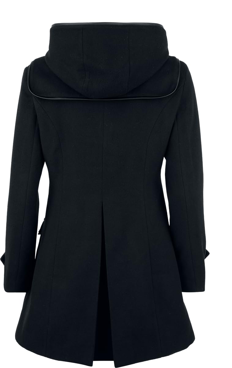 black-premium-by-emp-damen-mantel-schwarz-mit-kapuze-gr-e-m image 3