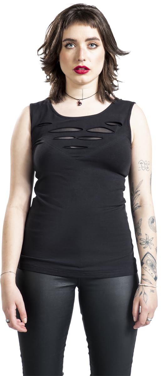 red-by-emp-tops-damen-top-schwarz-mit-cut-outs image 2