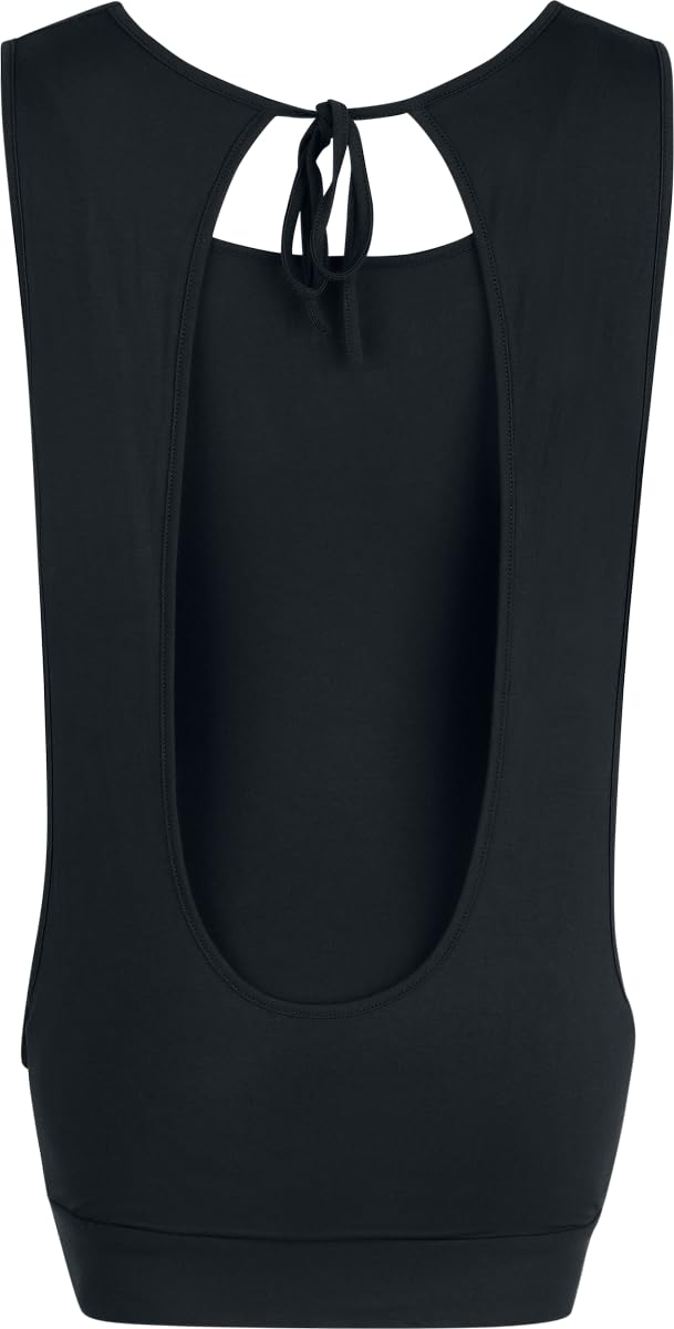 black-premium-by-emp-top-damen-double-layer-wasserfallausschnitt image 3
