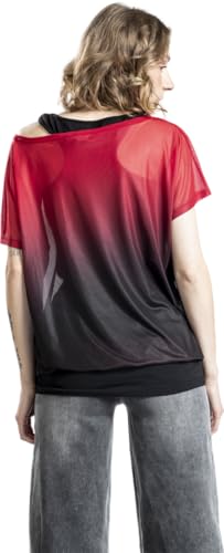 red-by-emp-bordeaux-schwarzes-2-in-1-t-shirt-damen image 8