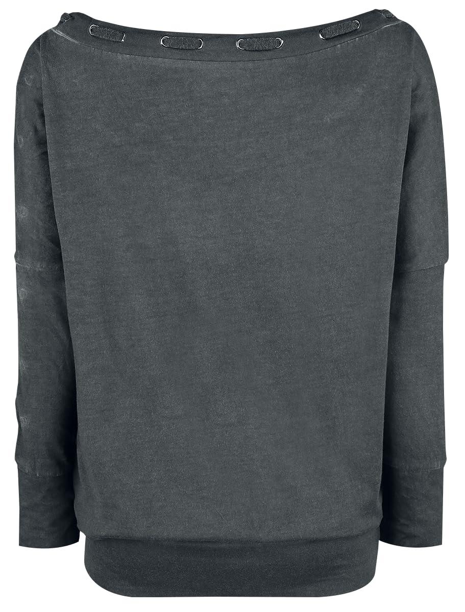 red-by-emp-damen-langarmshirt-grau-xl-tunnelzug-sen-locker image 3