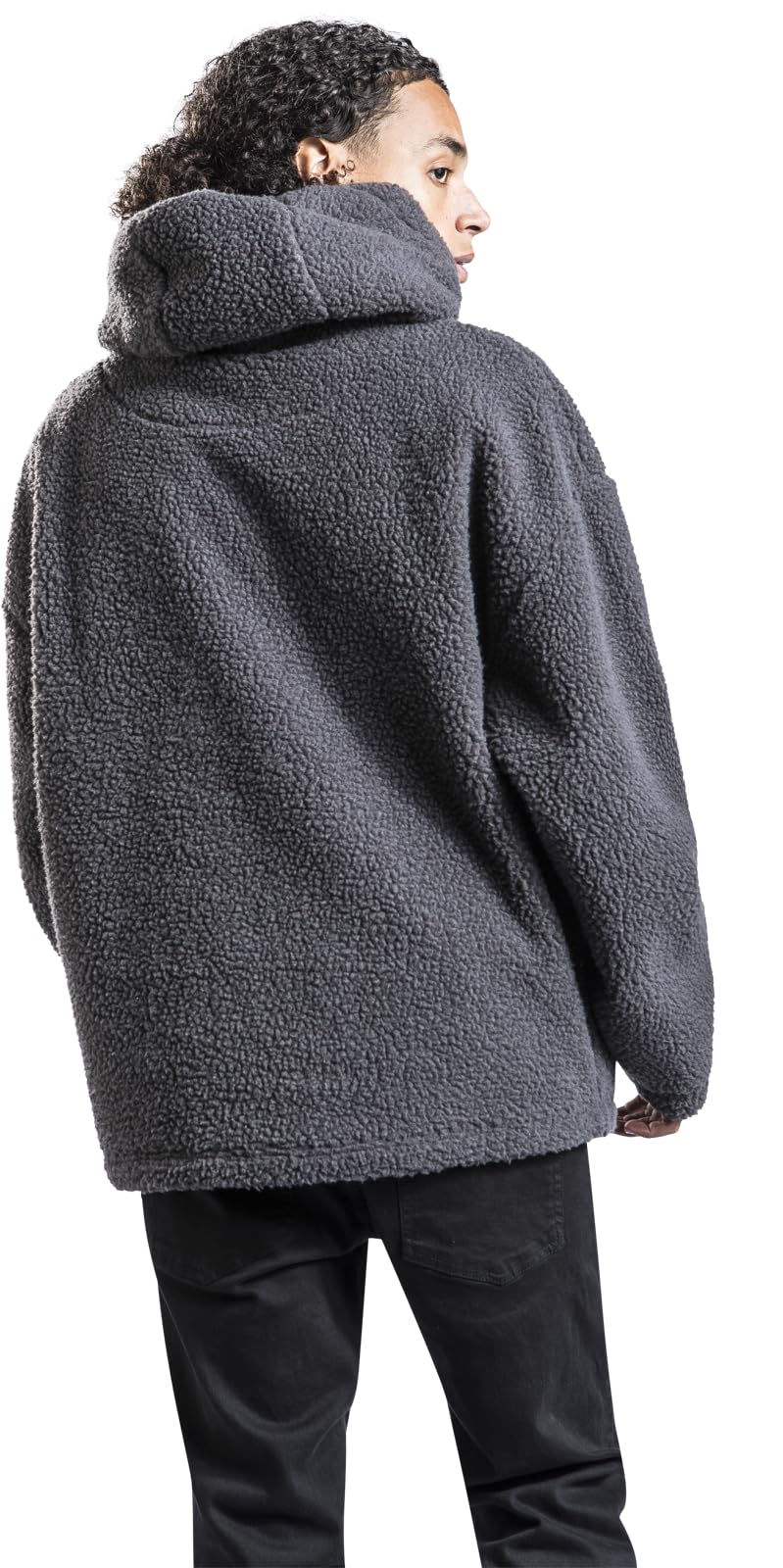 red-by-emp-grauer-kapuzenpullover-teddyfell-herren-hoodie image 5