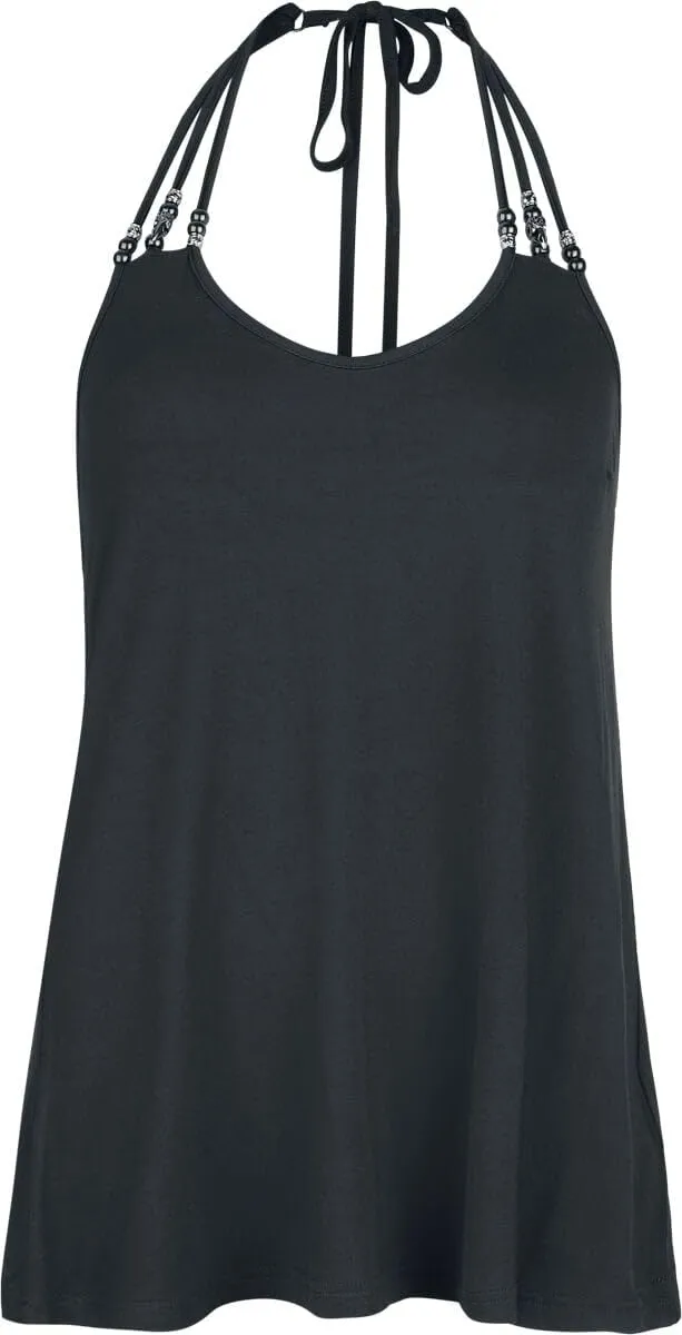 black-premium-essential-neckholder-top-perlen-schwarz-m image 1