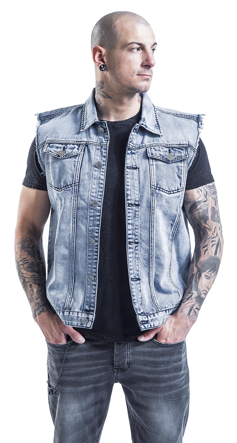 black-premium-by-emp-jeansweste-herren-m-rmellos-blau image 5