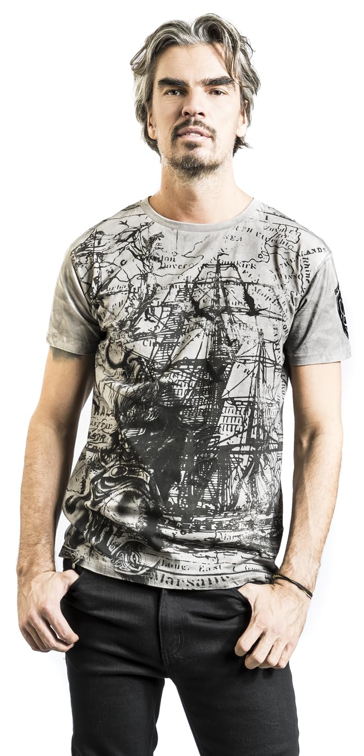 black-premium-t-shirt-herren-grau-l image 2