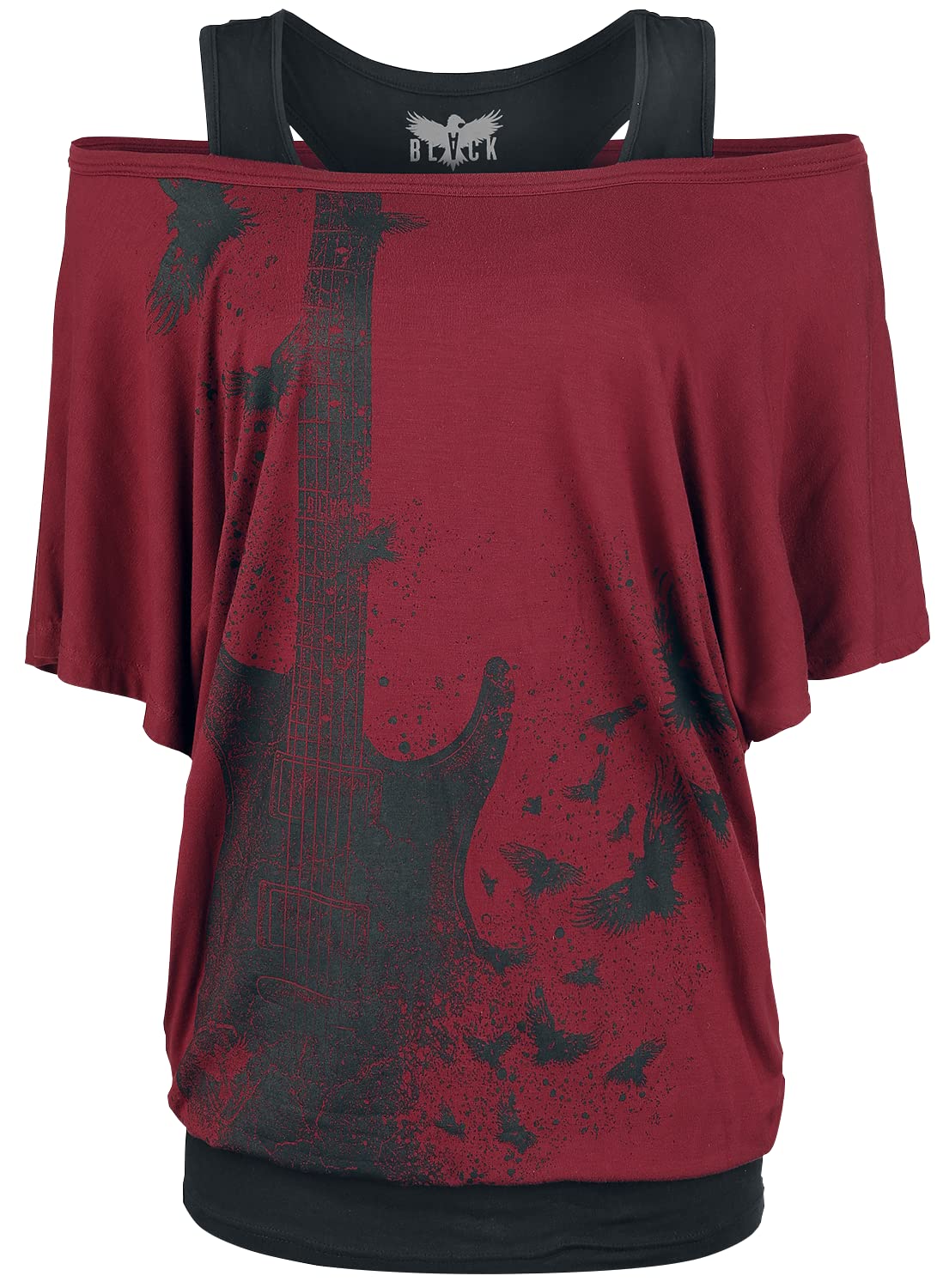 black-premium-by-emp-double-layer-t-shirt-gitarre-damen-xxl image 4