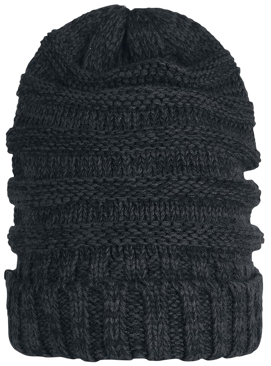 black-premium-beanie-unisex-m-tze-schwarz-grobstrick image 3