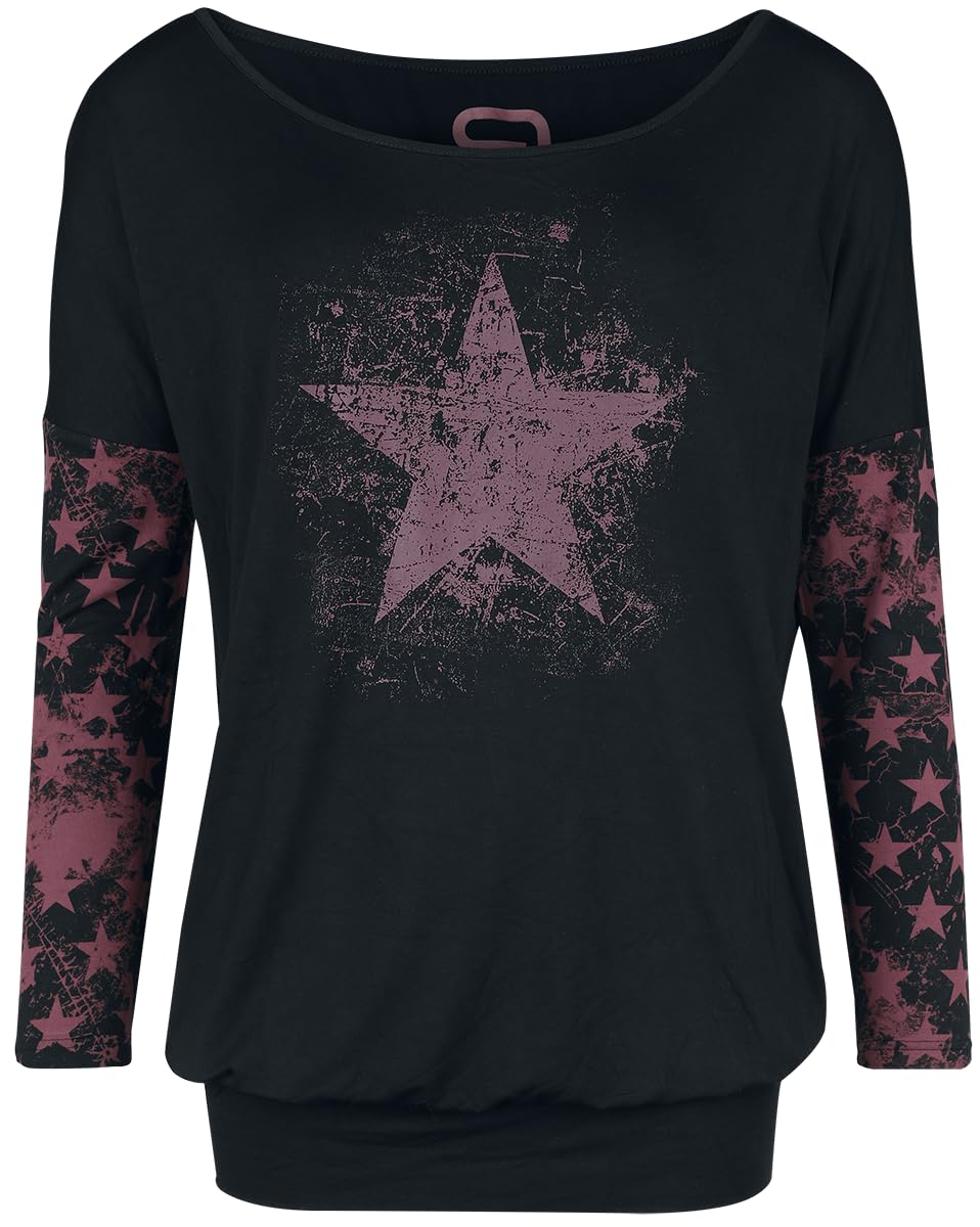 red-by-emp-schwarzes-langarmshirt-mit-u-boot-ausschnitt image 4