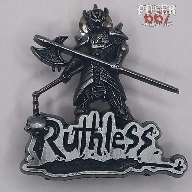 poser667-ruthless-the-fallen-3d-pin-antik-silber-5-cm image 1