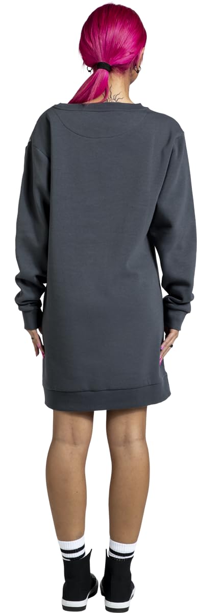 red-by-emp-sweatshirt-kleid-damen-grau-asymmetrischer-saum image 5