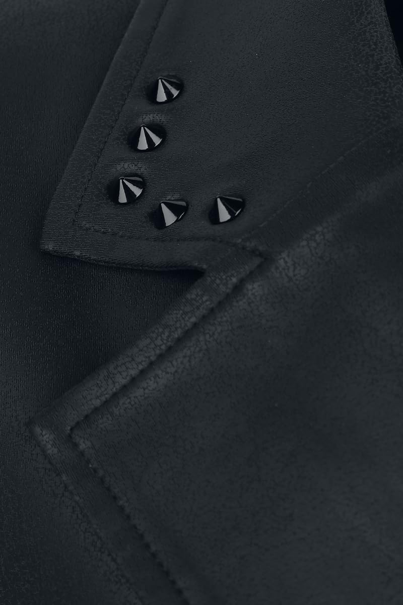 black-premium-by-emp-essential-blazer-damen-schwarz-kunstleder-m image 3
