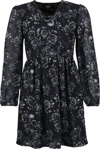 black-premium-by-emp-damen-kleid-schwarz-skull-roses-allover image 6