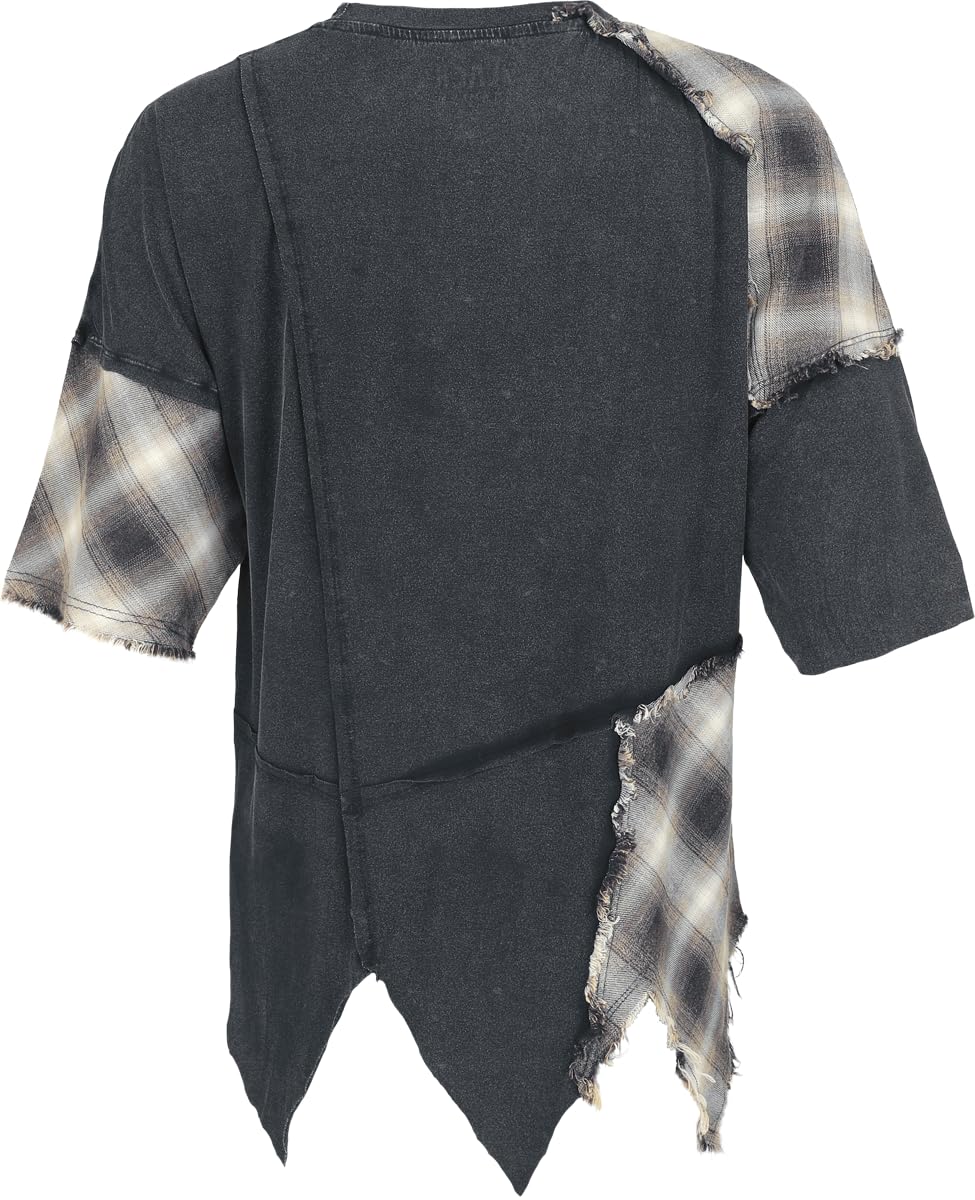 black-premium-by-emp-essential-check-oversize-t-shirt-schwarz image 3