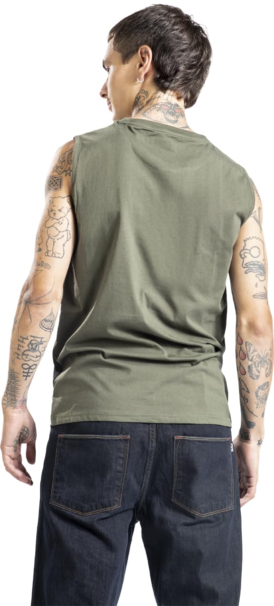 black-premium-by-emp-tank-top-herren-skull-print-schwarz-oliv image 5