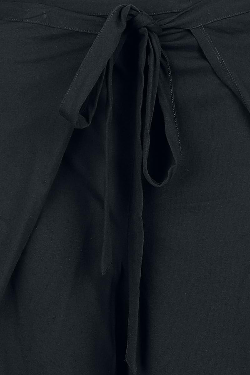 black-premium-damen-stoffhose-schwarz-schn-rbund image 4