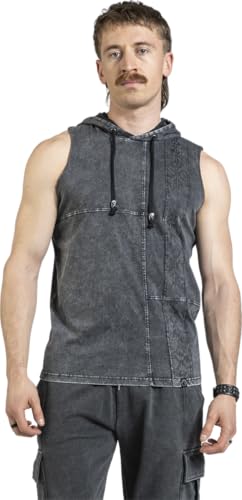 black-premium-pagan-roots-hooded-tank-top-grau-washed-l image 8
