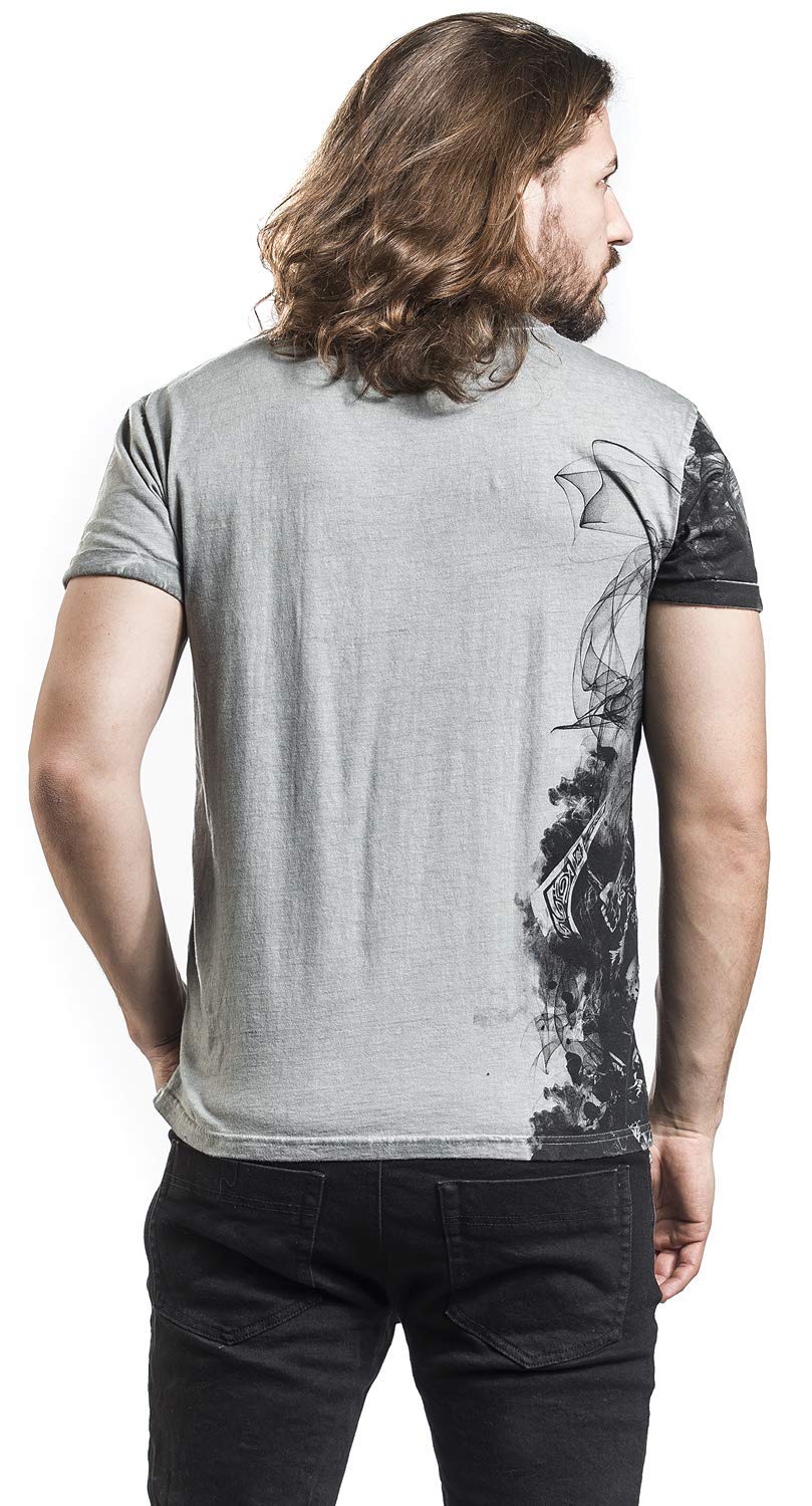 black-premium-t-shirt-hellgrau-mit-print-basic-herren image 6
