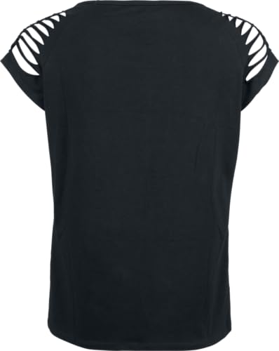 black-premium-by-emp-damen-t-shirt-schwarz-mit-ripped-rmeln image 8