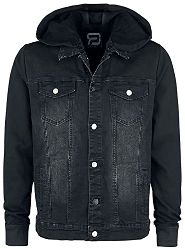 red-by-emp-jeansjacke-herren-dunkelgrau-kapuze-l-streetwear image 7