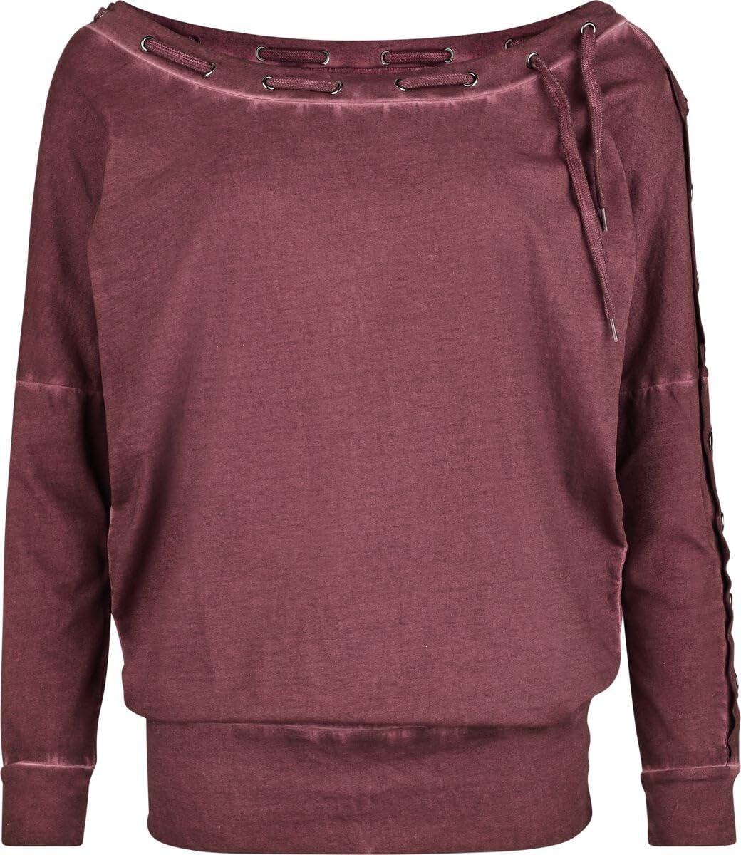 red-by-emp-langarmshirt-bordeaux-meliert-schn-rung-l image 1