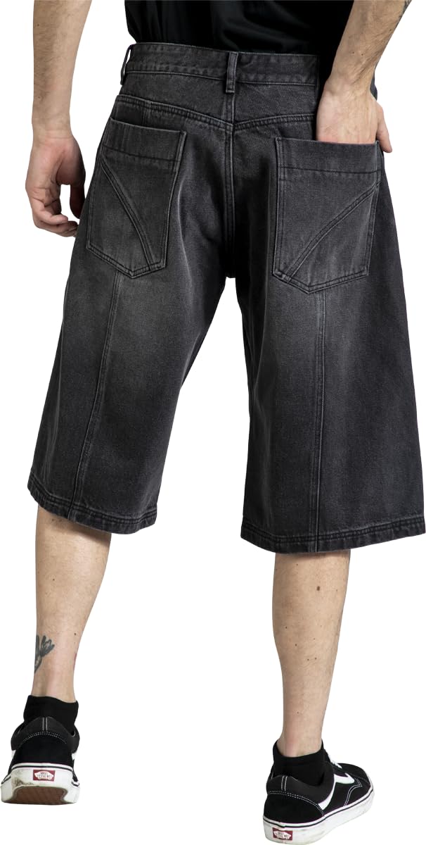 red-by-emp-schwarze-baggy-shorts-herren-l-knielang image 8
