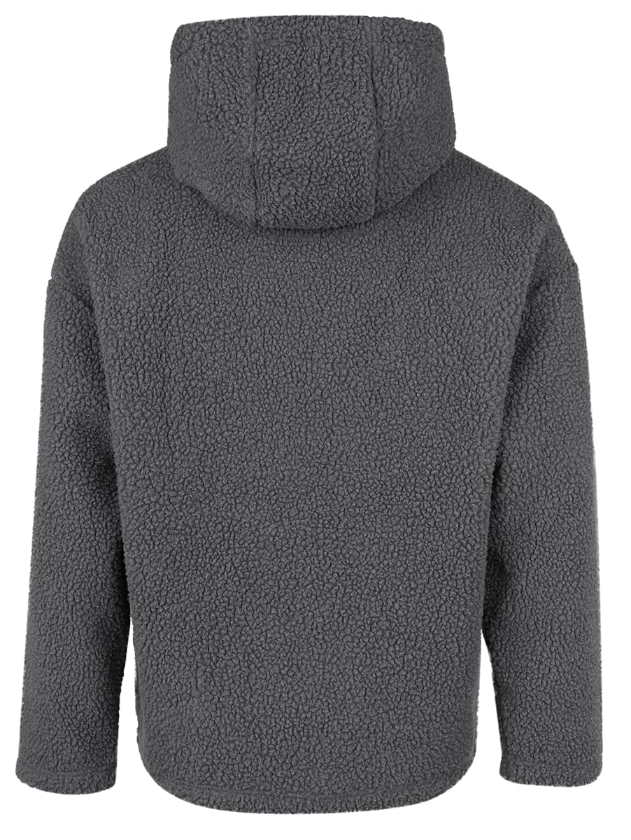 red-by-emp-grauer-kapuzenpullover-teddyfell-herren-hoodie image 3