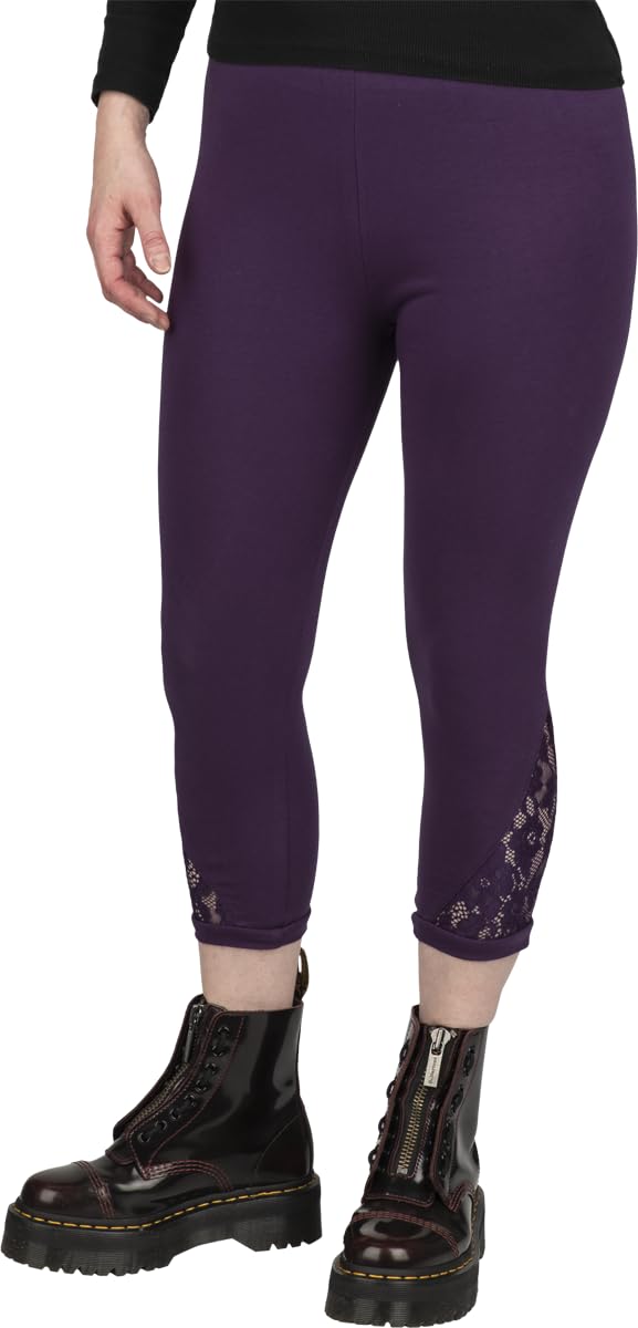 red-by-emp-leggings-mit-spitze-leggings-lila-damen-gr-m image 2