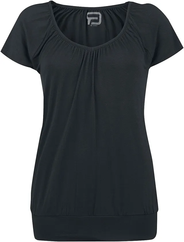 red-by-emp-damen-t-shirt-schwarz-locker-b-ndchen image 1