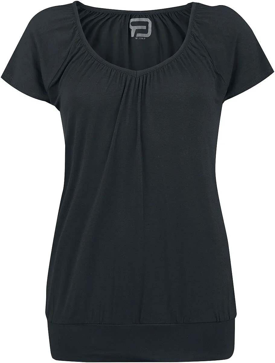 red-by-emp-damen-t-shirt-schwarz-locker-b-ndchen image 1