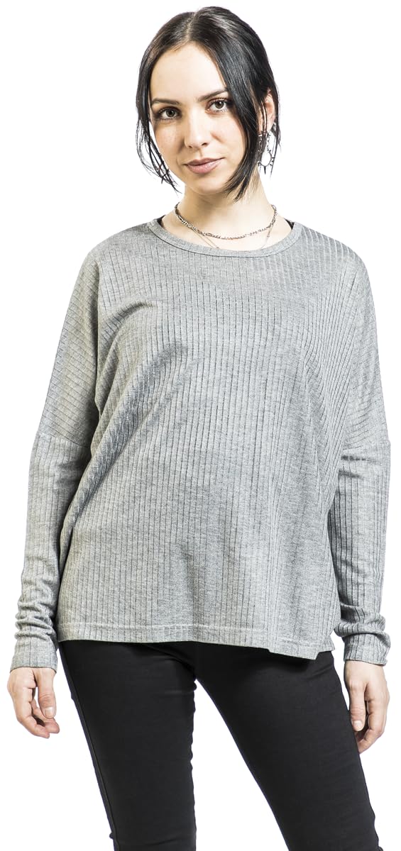 red-by-emp-longsleeves-damen-langarmshirt-grau-rippstoff image 2