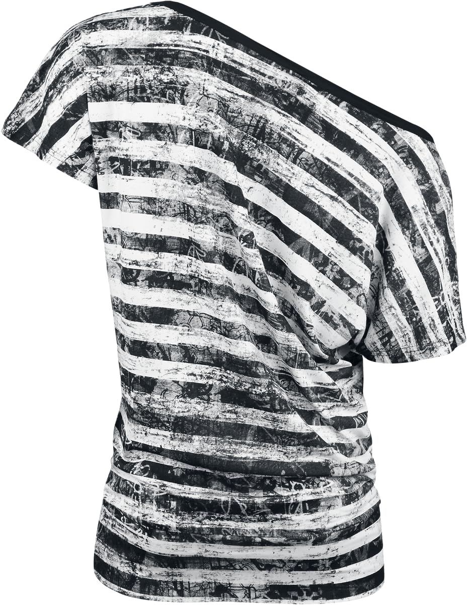red-by-emp-schwarz-wei-es-basic-t-shirt-streifen-m image 4