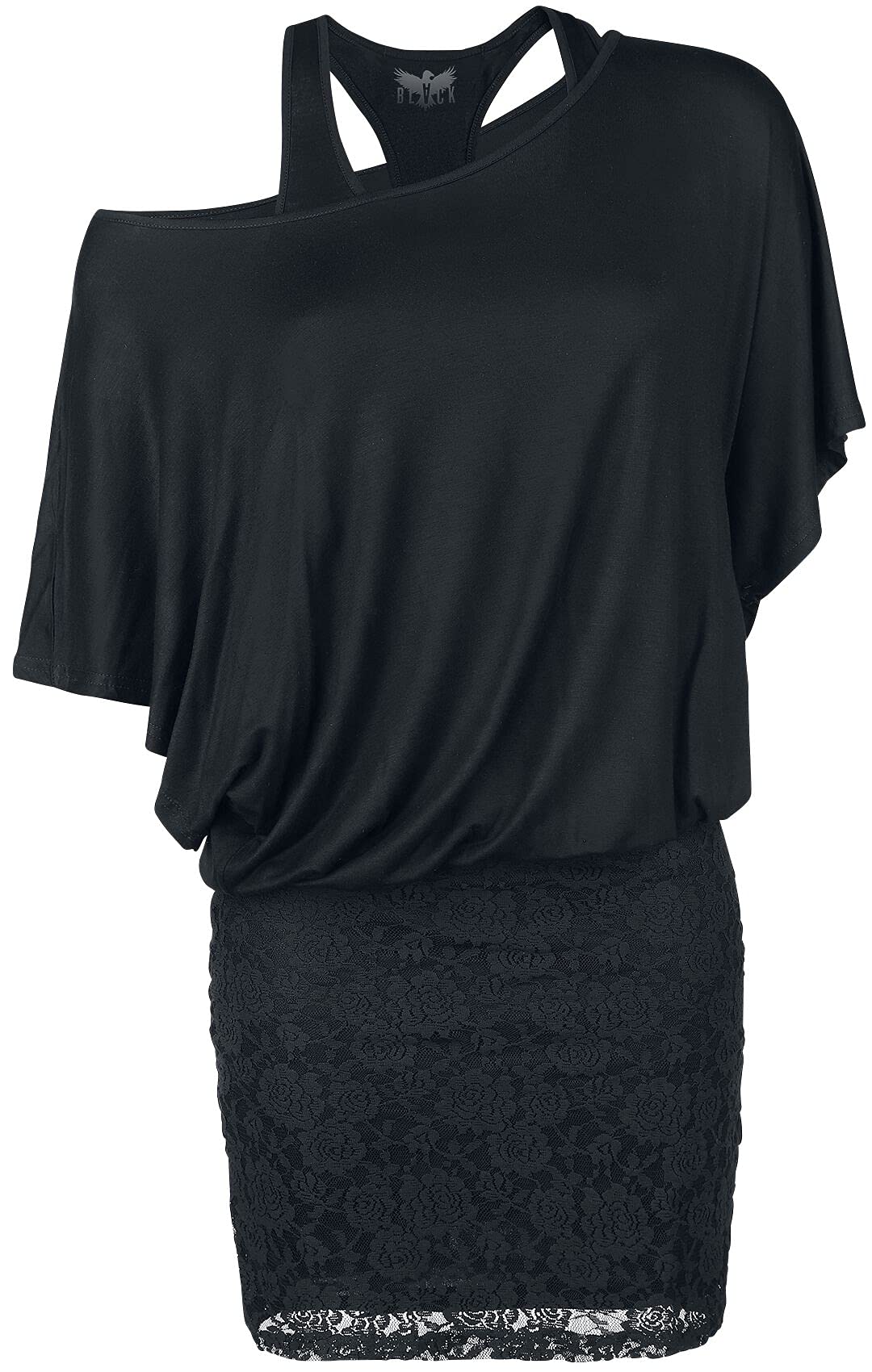 black-premium-by-emp-double-layer-kleid-spitze-schwarz-l image 1
