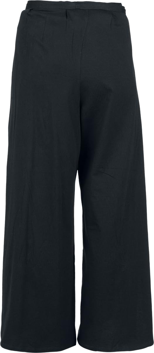 black-premium-damen-stoffhose-schwarz-schn-rbund image 3