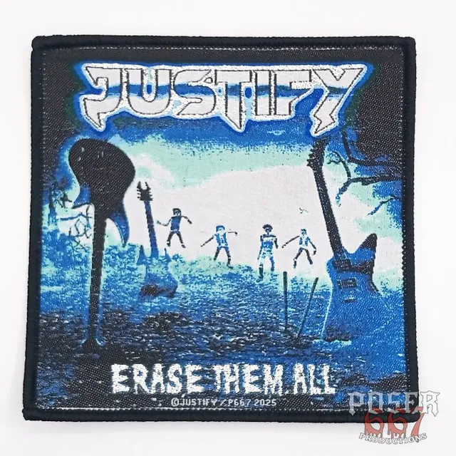 justify-erase-them-all-patch-9-5-cm-schwarzer-rand image 1