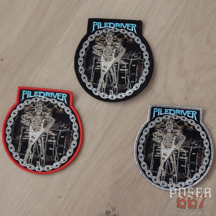 piledriver-metal-inquisition-patch-gewebt-9cm-metallic image 1