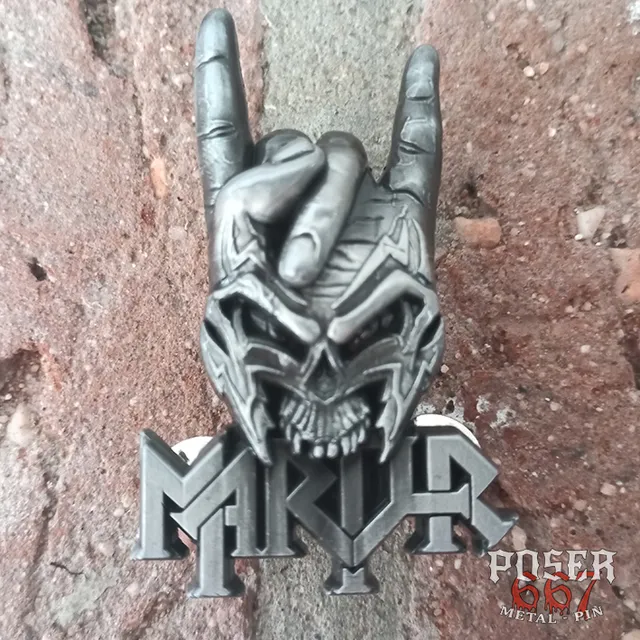 martyr-metalfist-3d-pin-metallpin-antik-silber-5-cm image 1