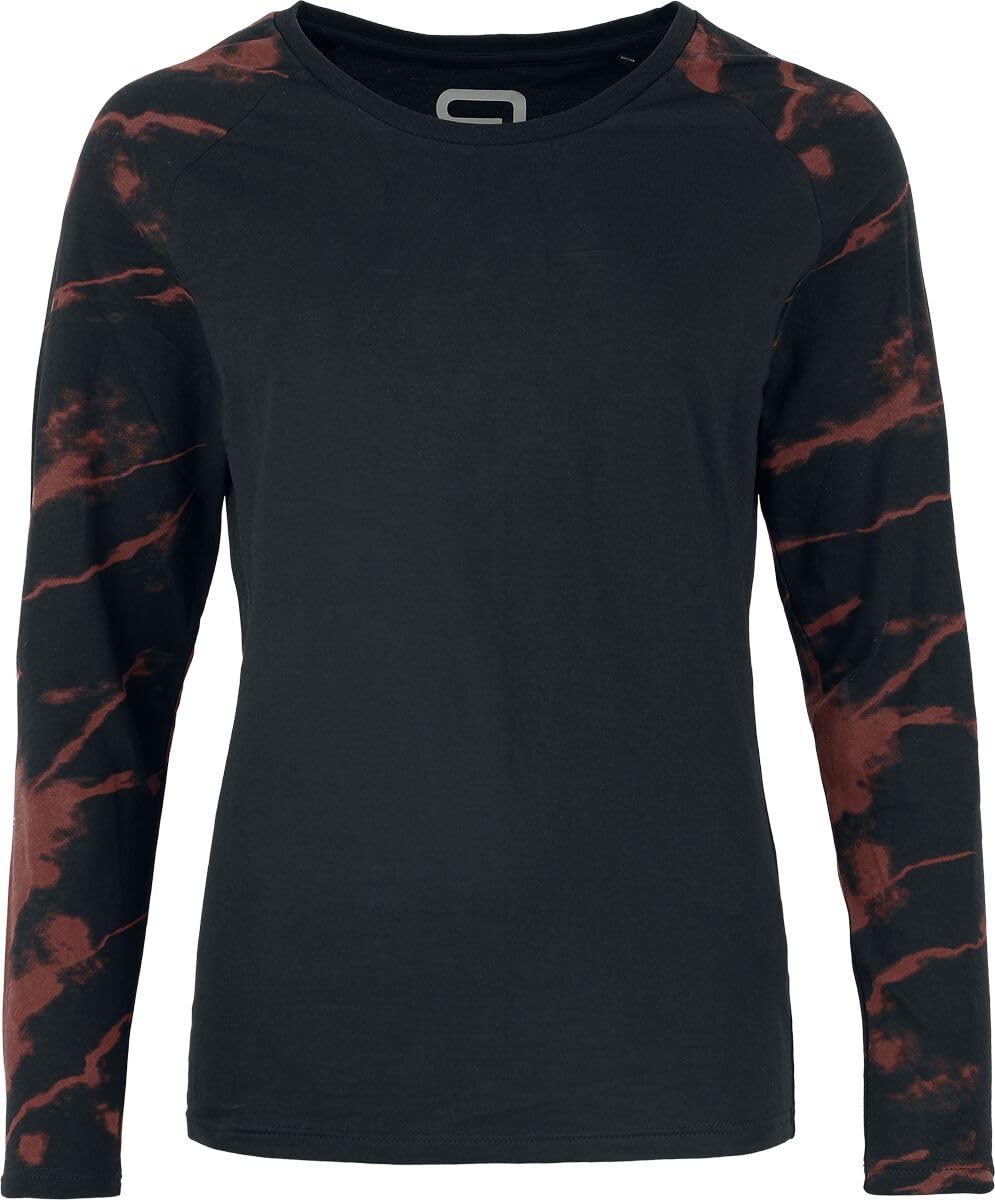 red-by-emp-schwarz-rotes-langarmshirt-raglan-gr-e-l image 1