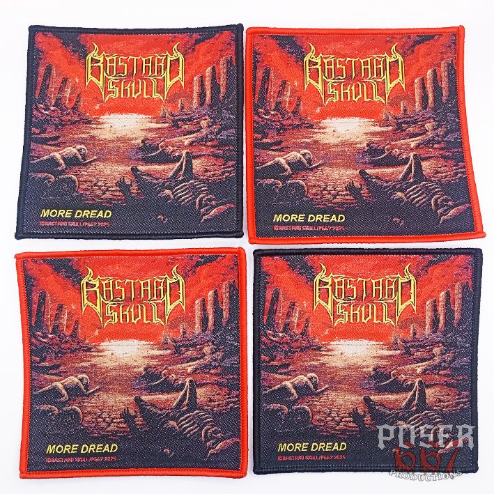 poser667-bastard-skull-more-dread-patch-schwarzer-rand-9-5-cm image 2