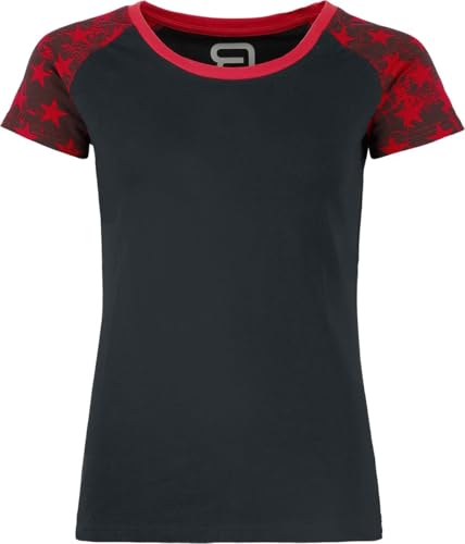 red-by-emp-t-shirts-damen-t-shirt-raglan-schwarz-rot-l image 6
