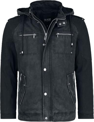 black-premium-by-emp-herren-winterjacke-schwarz-grau-l-kinnschutz image 8