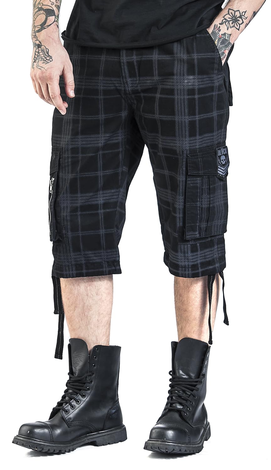 black-premium-by-emp-shorts-schwarz-herren-l-karo-muster image 6