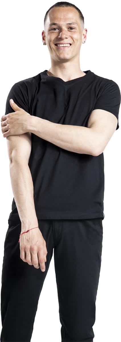 red-by-emp-herren-basic-t-shirt-schwarz-grau image 5