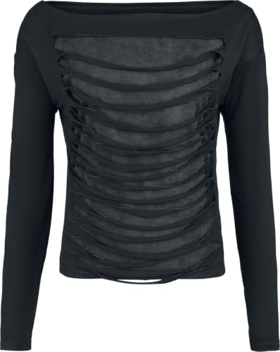 black-premium-by-emp-damen-langarmshirt-schwarz-mesh-gr-e-l image 4