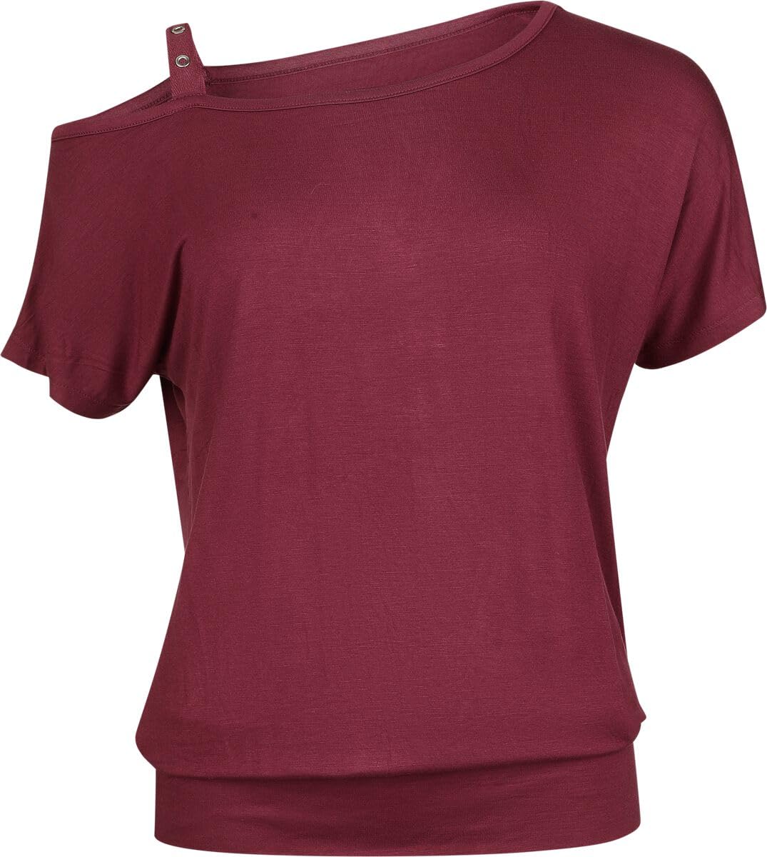 black-premium-damen-t-shirt-rot-weiter-ausschnitt image 1