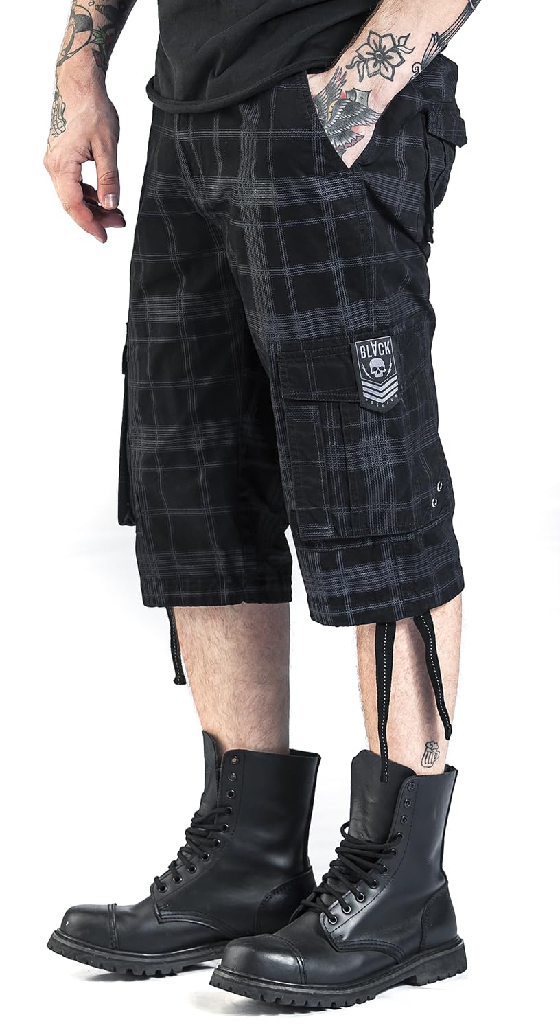 black-premium-by-emp-shorts-schwarz-herren-l-karo-muster image 7