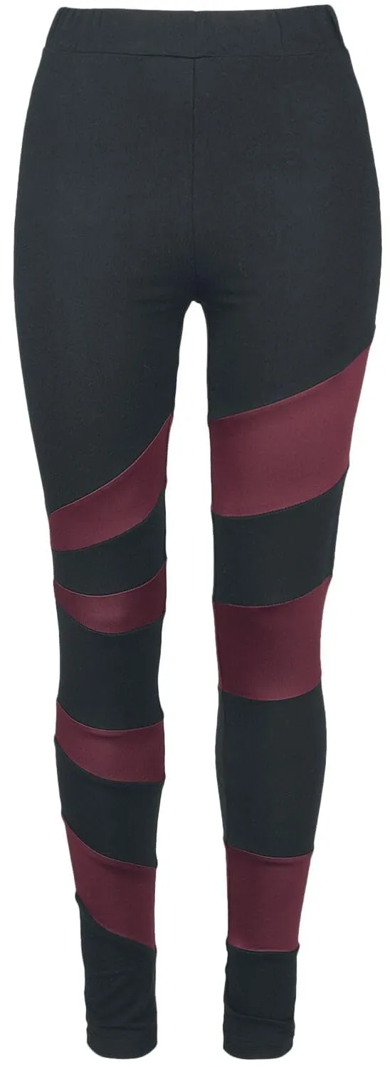 black-premium-leggings-schwarz-rot-damen-gr-e-l image 1
