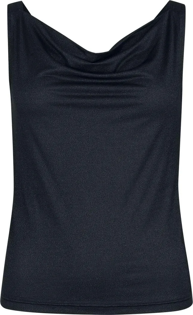 black-premium-by-emp-damen-top-schwarz-basic-mit-glitzereffekt image 1
