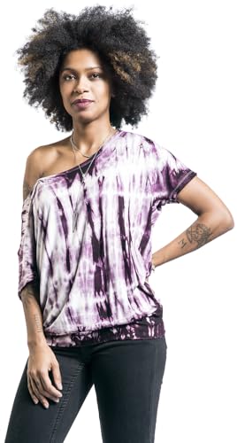 red-by-emp-batik-t-shirt-damen-wei-lila-locker image 8