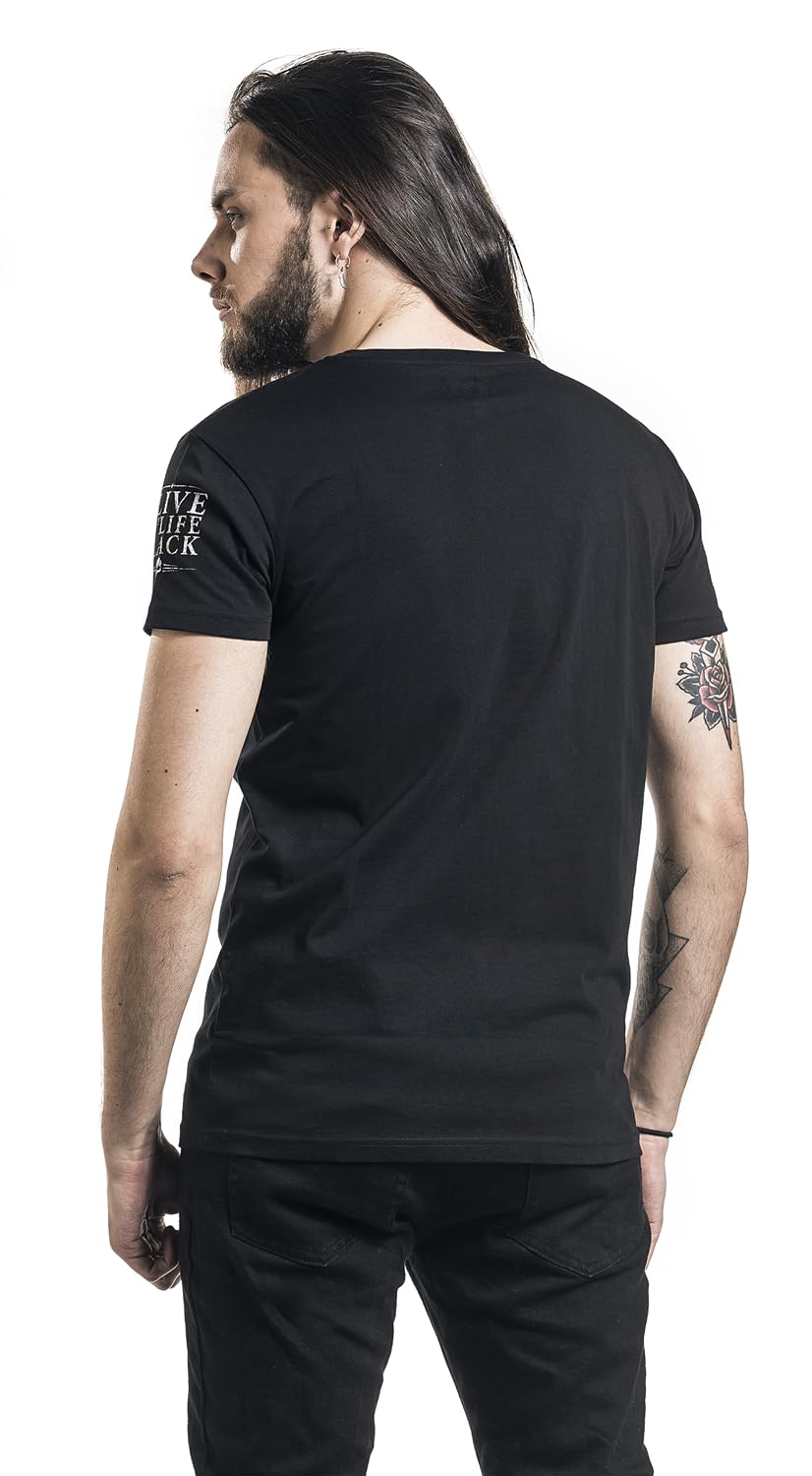 black-premium-by-emp-t-shirt-schwarz-totenkopf-print-gr-l image 6